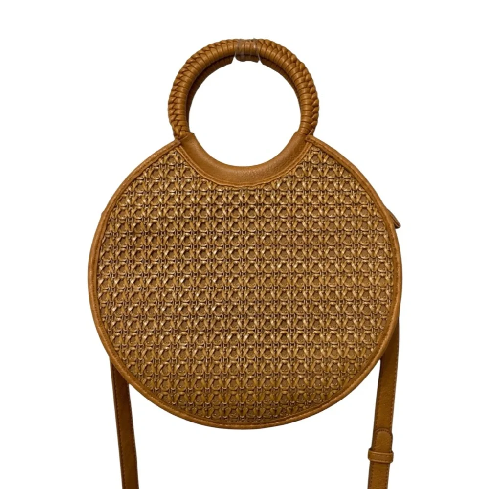 Round Woven Satchel - Picture 3 of 10